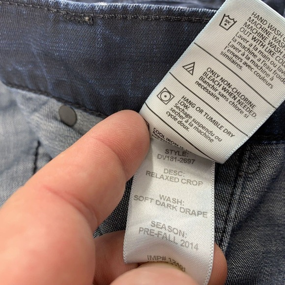 Vince Relax Crop Pants Size 30 Blue Style Women Soft Dark Grape 27" Inseam 32-0 - Picture 7 of 10